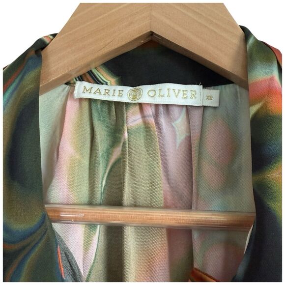 MARIE OLIVER Wynter Blouse In Malachite In Gold Size XS - Picture 5 of 12